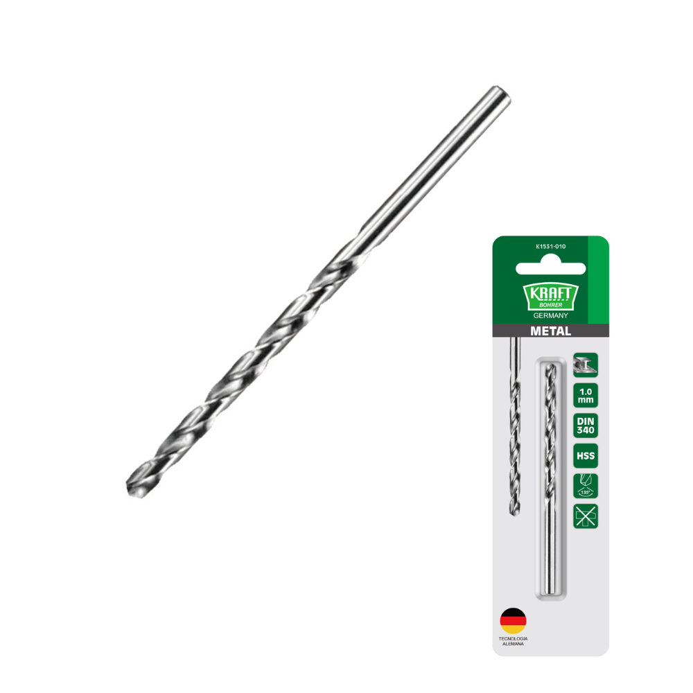 BROCA PARA METAL BLANCA SERIE LARGA - BLISTER (Medidas en pulgadas) KRAFT BOHRER