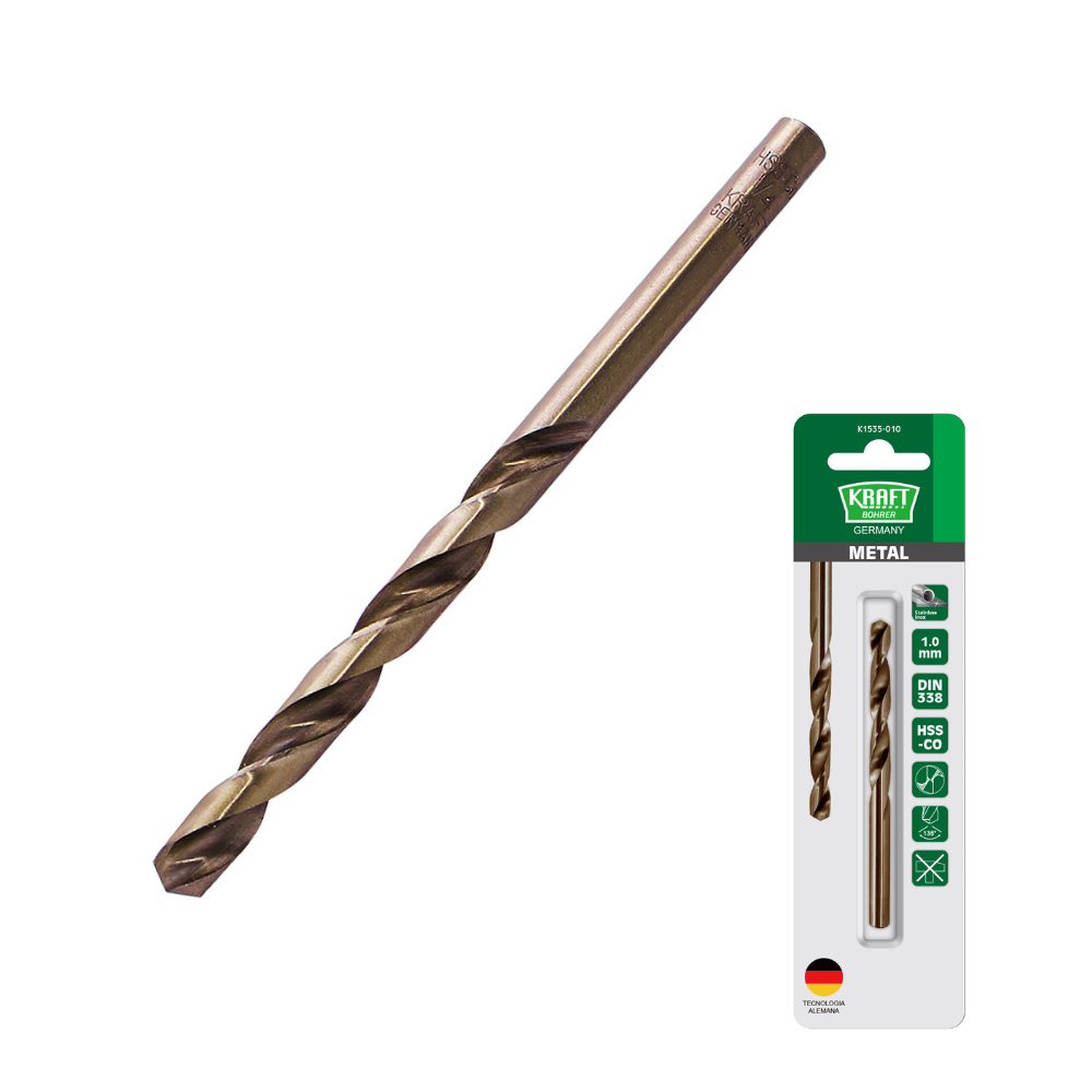 BROCA PARA METAL COBALTO - BLISTER (Medidas en pulgadas) KRAFT BOHRER