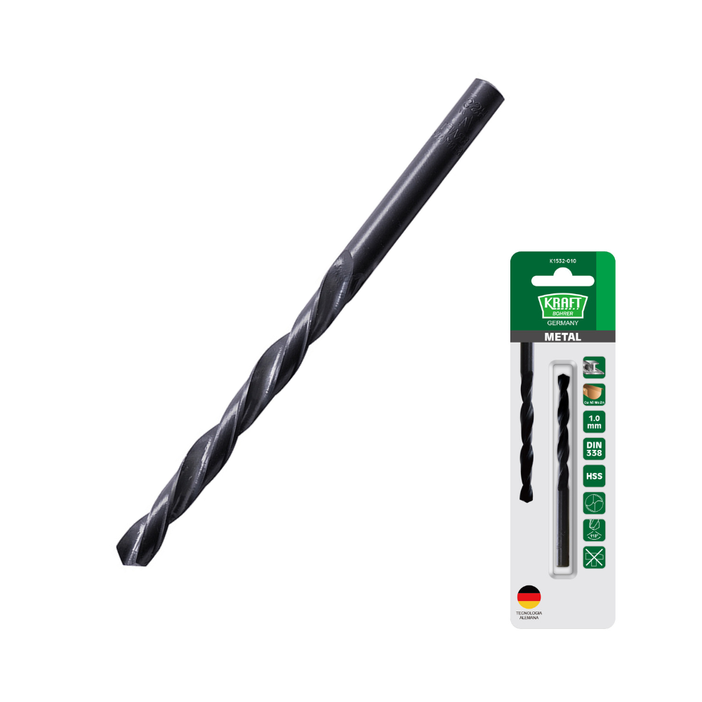 BROCA PARA METAL NEGRA - BLISTER (Medidas en pulgadas) KRAFT BOHRER