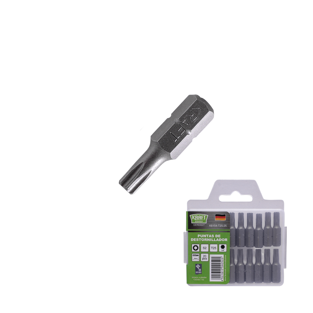 JUEGO DE PUNTAS DE DESTORNILLADOR TORX KRAFT BOHRER