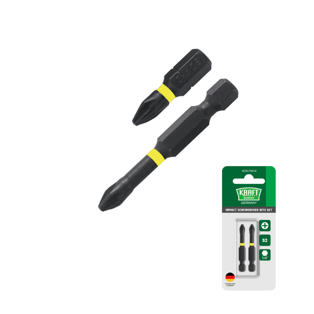 PUNTAS DE DESTORNILLADOR DE IMPACTO PHILLIPS - BLISTER KRAFT BOHRER