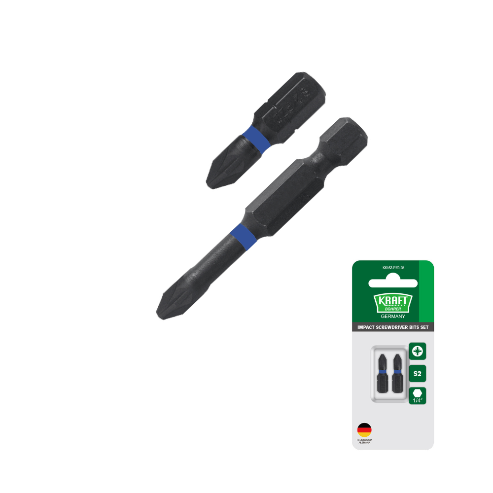 PUNTAS DE DESTORNILLADOR DE IMPACTO POZI - BLISTER KRAFT BOHRER