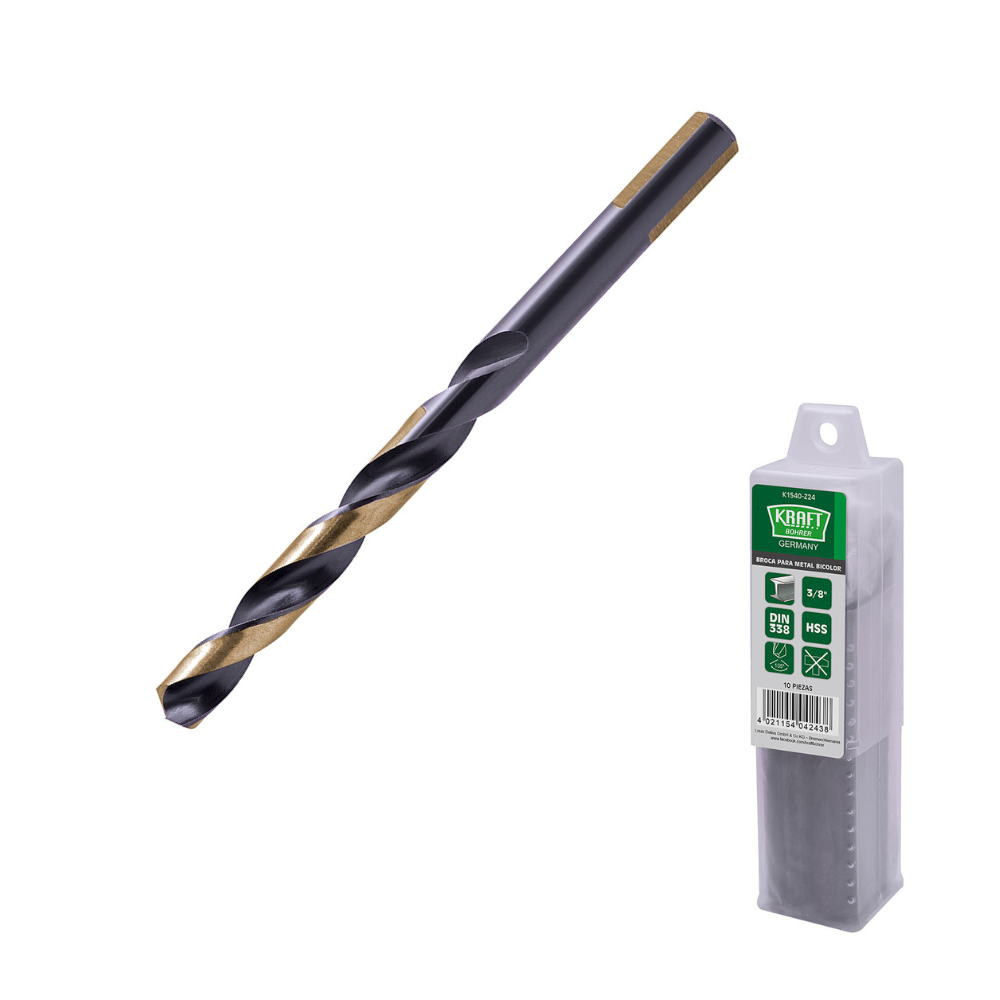 JUEGO DE BROCAS PARA METAL BICOLOR (Medidas en pulgadas) KRAFT BOHRER