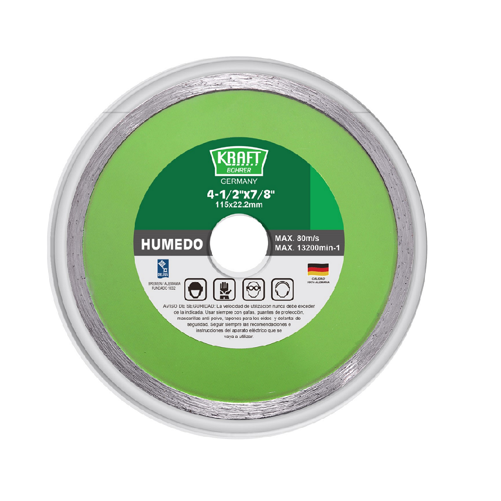 DISCO DE DIAMANTE CONTINUO (Medidas en Pulgadas) KRAFT BOHRER