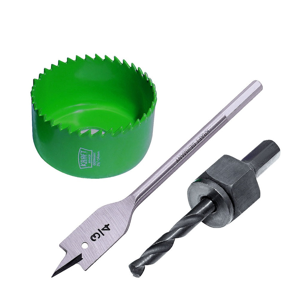 JUEGO DE 3 PIEZAS DE SIERRAS DE COPA KRAFT BOHRER